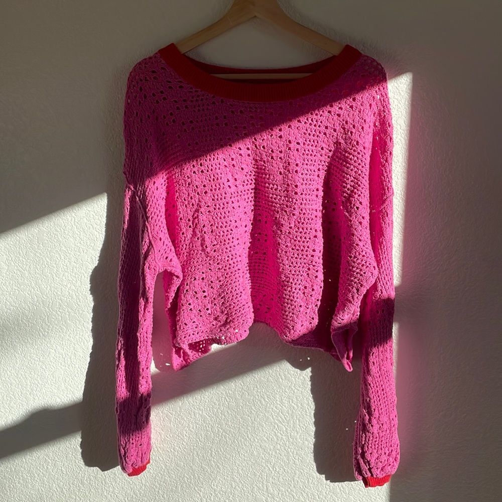 Free People crochet sweater